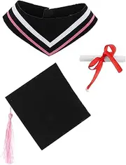 DECOMELODY Grad Hat Animal Doll Stuffed Animal Dress up Outfit for Graduation Bachelor's to Doctoral Degrees