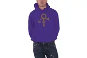 Prince Hoodie Symbol Purple Rain new Official Mens Purple Pullover
