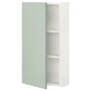 ENHET wall cb w 2 shlvs/door, white/pale grey-green, 40x17x75 cm
