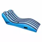 Aqua Key West Cushioned Comfort Lounge Pool Float and Dual Action Hand Pump