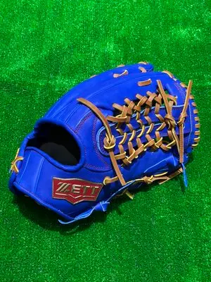 棒球世界全新ZETT36237系列硬式棒球專用外野手T網手套特價藍色(BPGT-36237)