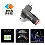 256GB Flash Drive Up to 560MB/s External SSD,Type C & 3.2 USB-A,Gen 2 Thumb D...