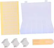 STOBOK Long-Lasting Thread Bobbins Storage Box Cross Stitch Organizer Floss Winder Set