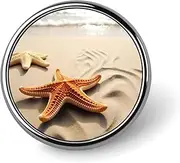 [FZMVSQH] Beach Landscape Printed Round Button Pin Badges Metal Pinback Buttons 1 Inch Pins for Hat Shirt Clothing Bags Decoration, Circular, Aluminum, Circular, Aluminum