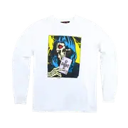 GN'R Maxfield White Skull Long Slee Shirt Cotton fabric