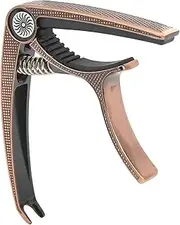 6 String Acoustic Capo,Metal Universal Capo for Acoustic Guitars Electric Guitars Performance (Copper Color)