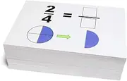 Unbranded New Beginning Graphical Fractions Simplification Math Flash Cards- W/ Pie Charts Best Buy
