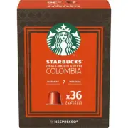 Starbucks By Nespresso Single Origin Colombia Coffee Pods Capsules 36 Pack