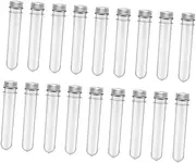 MAGICLULU 45ml Plastic Test Tube Bottles 50pcs Candy Jars for Bath Salts Handmade Goods