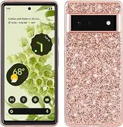 [DAMONDY] Case for Google Pixel 8A, Pixel 8A Slim Case, Glitter Bling Ultra Thin TPU Sparkle Full Cover for Girl Women,Phone Case Fit for Google Pixel 8A -Rose Gold