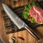 Chef Knife 73 Layers Japanese Damascus Steel Wood Handle Hammered Slicing Cut 8"