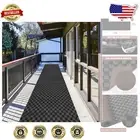 ZGR Luxury 4ft x 9ft Non-Slip Checkered Runner Rug for Indoor/Outdoor Elegance