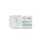 Novelty 4-Piece Grey Llamas Microfiber Queen Print Sheet Set