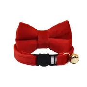ANYWAGS Cat Collar Cherry Red Bow Small with Safety Buckle, Bell, and Durable Strap Stylish and Comfortable Pet Accessor