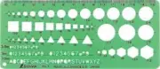 SHINWA Shape Drawing General Shape Small Template Ruler Measuring 66021