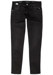 Replay Anbass Hyperflex Clouds Slim-leg Jeans - Black - W34/L32 W34/L32