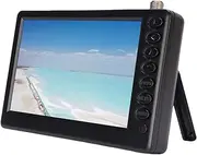5-Inch Portable TV with Remote Control, 1920 * 1280 Resolution Color TFT-LED 16:9 Monitor 1500mAh Rechargeable Digital TV with Antenna for Car Camping Kitchen