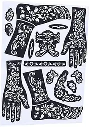 1x India Henna Temporary Tattoo Stencils Kit for Hand Leg Feet Decal Body Art #B