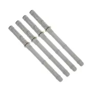 4 Pcs Floating Shelf Brackets, Metal Hidden Shelf 0.6" x 5.5" (Silver Tone)