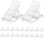 IWOWHERO 40pcs Nail Art Fixing Clips Plastic Nail Tips Clip Manicure Supplies for Girls