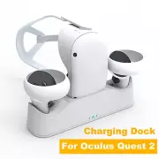 For Oculus Quest 2 VR Headset & Controllers Magnetic Charging Dock Station Stand