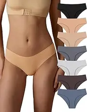 [SHARICCA] Women's Brazilian Briefs Seamless Hipster Underpants Soft Women Underwear Comfortable Women's Breathable Sexy Panties Multipack
