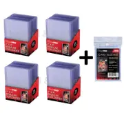 100 Ultra PRO Regular 35pt 3x4 Toploaders + 100 SLEEVES Toploader Loader Loaders