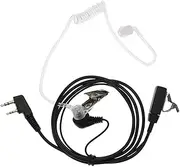 Walkie Talkie Heaphones 2 Pin Covert Acoustic Tube Earpiece Headset with Big Mic PTT for Kenwood Retevis Two Way Radio Walkie Talkie K Plug QIUNI