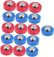 Generic 16pcs Roll Tabletop Shuffleboard Air Hockey Table Games Balls Board Pucks Foosball Soccer Game Rolling Beads Table Soccer Football Tabletop Game Accessories Plastic