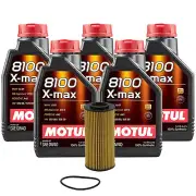 5L Motul 8100 X-MAX 0W40 Wix Filter Motor Oil Change Kit For Audi VW API SN (for: Audi)