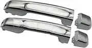Car Exterior Front Left, for 4Runner 2010 2011 2012 2013 2014 2015 2016 ChromeBlack Front Rear Left Right Exterior 69210-60100,69211-60090(Black Rear Pair Chrome)