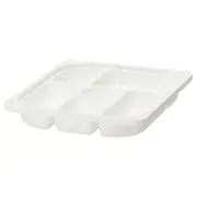TROFAST storage tray with compartments, white, 42x30x5 cm