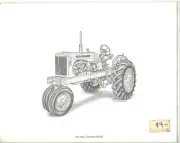 Allis Chalmers WD45 drawing, laminated A4