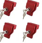 NAKAKEKO Plastic, Glad Hand Lock, Keyed Alike Pair (4-Pack) for Tractor Trailer Trucks - Semi Trailer Lock