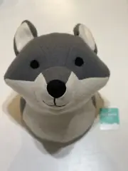 Pillowfort 2016 Target Fabric Grey Wolf Plush Head Wall Mount Room Decor New