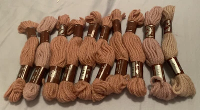 10 X DMC LAINE COLBERT WOOL SKEINS LOT BULK NO 17
