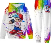 Friday Night Funkin Hoodies and Pants Suit 2 Piece Casual Pullover Sweatshirt