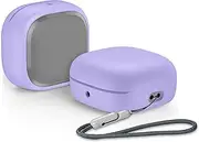 BEWZI Protective Case for Samsung Galaxy Buds Series Charge Case Comes with Lanyard, Stylish Hard Case Cover Fit Galaxy Buds FE, Buds2 Pro, Buds Pro, Buds Live, Buds 2 Protection Case (Light Purple)