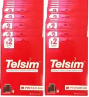 Bulk of 33 x Telsim $2 Prepaid Mobile Phone 4G 5G Nano Micro Australian SIM Card