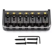 Metal 7 String Electric Guitar Fixed Bridge Roller Saddles Hardtail Bridge Black