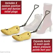 Boot Stretcher Men Wood Shaper Mens Western Cowboy Adjustable Bunions Corns Pair