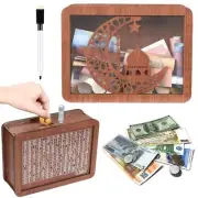 Cash Vault Wooden Savings Box,Wooden Cash Saver Money Box,Cash Saver Box 2025
