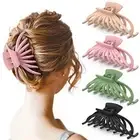 4 Pack Matte Nonslip Large Hair Claw Clips for Thick and Thin Hair