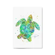 Green Sea Turtle Mandala Animal Wall Art