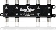 Channel Master Splitter 8 | 8-Way Splitter Distributes Digital HDTV Antenna Signal to 8 TVs, One Input and Eight Outputs, Power Passing for Preamplifiers and Boosters, Low-Loss Design, Indoor/Outdoor