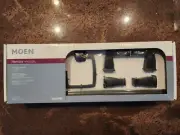 Moen Hensley MY3593BL Press and Mark 3-Piece Bath Hardware Set in Matte Black