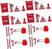 KOMBIUDA 4 Sets Fire Extinguisher Mini Fire Safety Tools Fun Educational Ladder Models for Playtime and Mini Scene Decoration Lightweight Portable Learning
