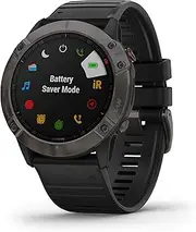 [Garmin] Fenix 6X Sapphire, Premium Multisport GPS Smartwatch, Carbon Grey With Black Band
