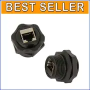 5-Pack Water Resistant RJ45 Shielded Couplers - Industrial Panel Mount Solutions