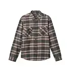 Brixton Bowery Flannel Black/Charcoal/Off White Mens Streetwear Skate Apparel